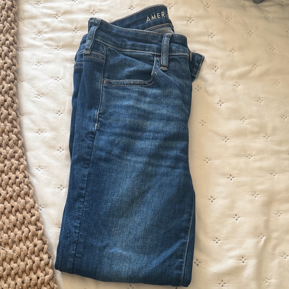 American Eagle Outfitters Women's Dark Blue Skinny Jeans
